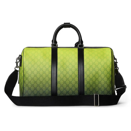 GUCCI 26S DUFFLE BAG 30 IN GREEN GRADIENT CANVAS