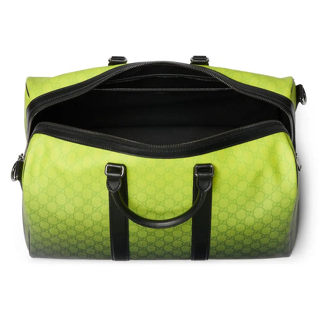 GUCCI 26S DUFFLE BAG 30 IN GREEN GRADIENT CANVAS