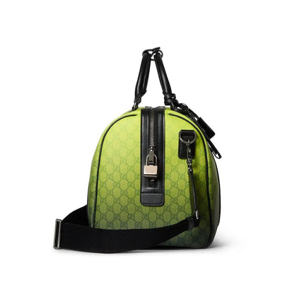 GUCCI 26S DUFFLE BAG 30 IN GREEN GRADIENT CANVAS