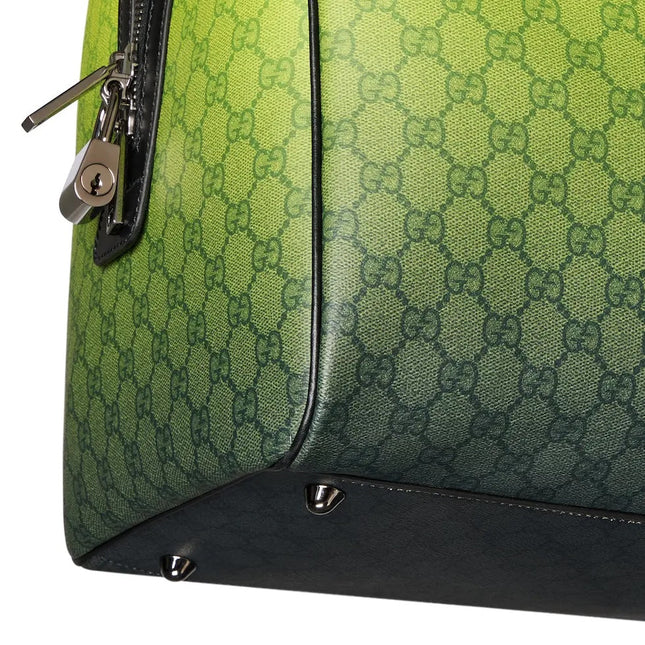 GUCCI 26S DUFFLE BAG 30 IN GREEN GRADIENT CANVAS