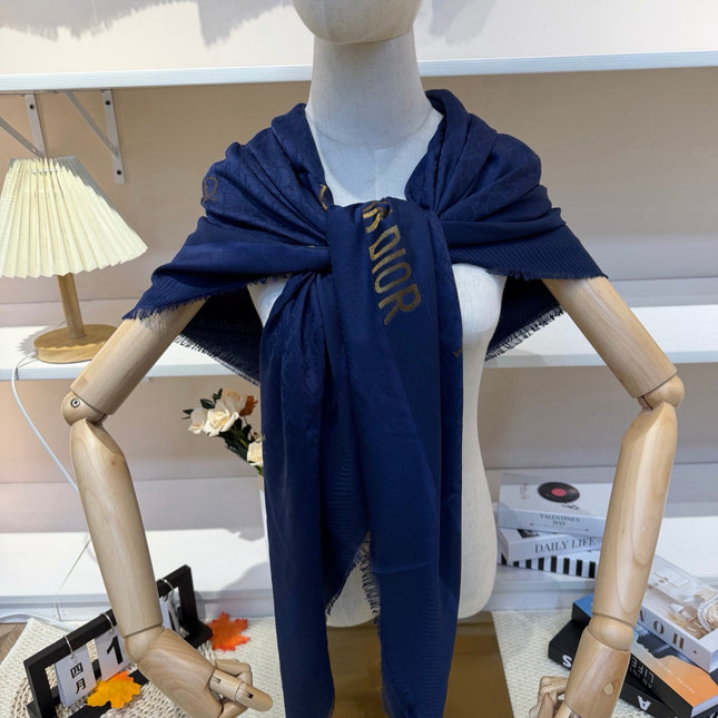 DIOR 26S SCARF 140CM IN SILK & CASHMERE 281269