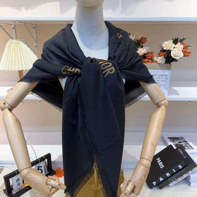 DIOR 26S SCARF 140CM IN SILK & CASHMERE 281270