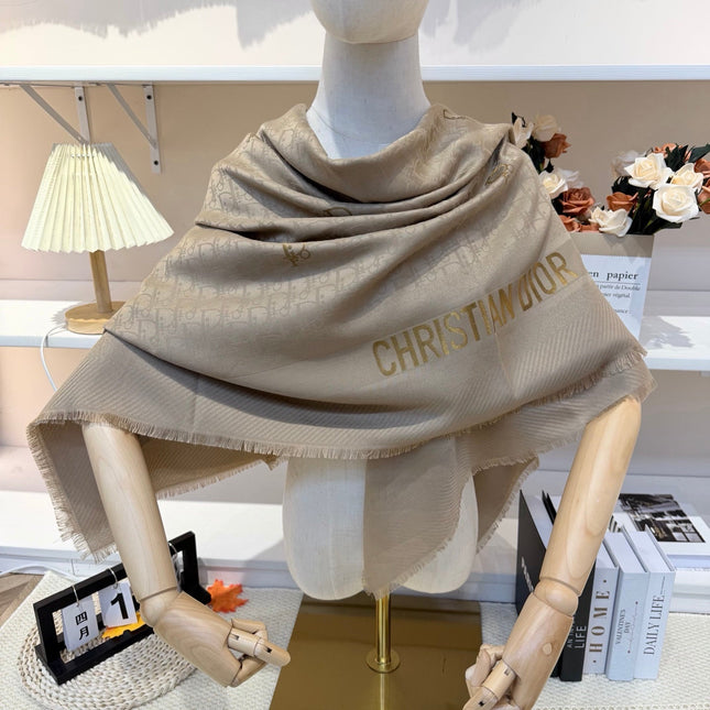 DIOR 26S SCARF 140CM IN SILK & CASHMERE 281271