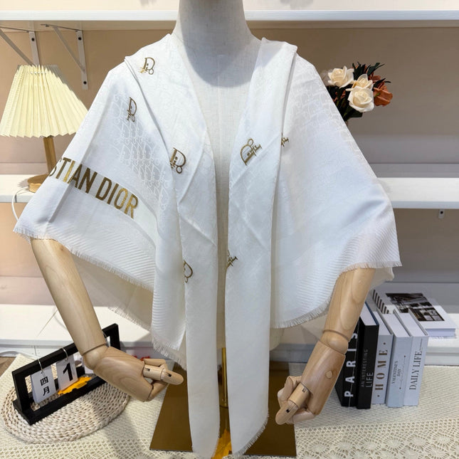 DIOR 26S SCARF 140CM IN SILK & CASHMERE 281272