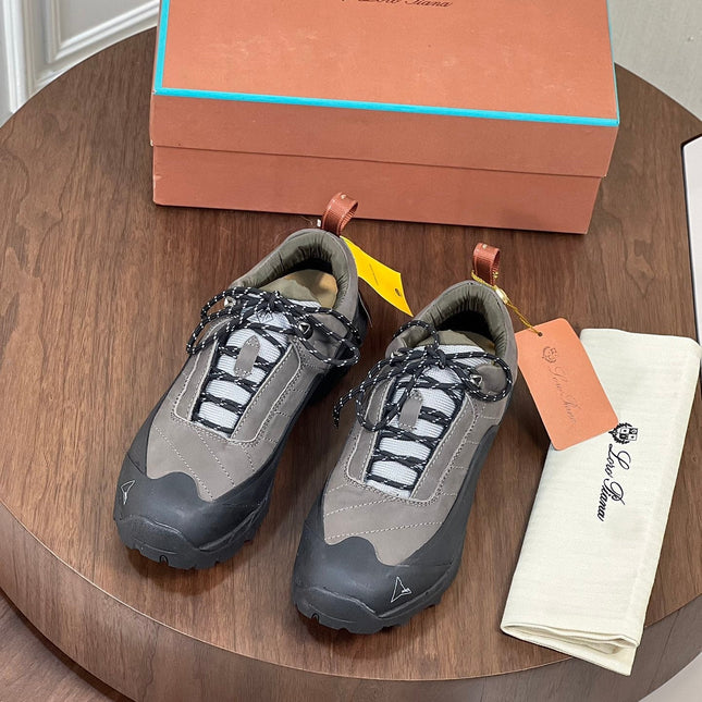 LP KATHARINA SNEAKER LIGHT GRAY AND CHARCOAL SUEDE