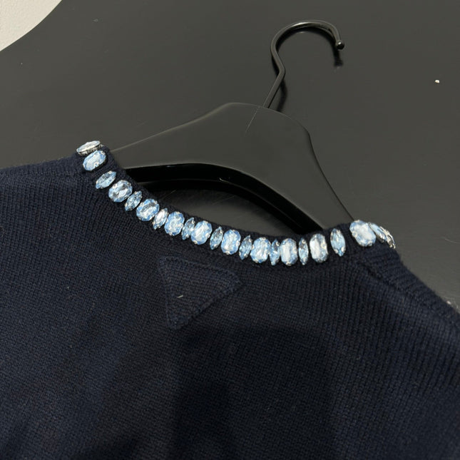 PRADA 25S BEADED CREW NECK SWEATER 313