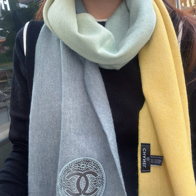 CHANEL 25S SCARF 180 IN CASHMERE 876135