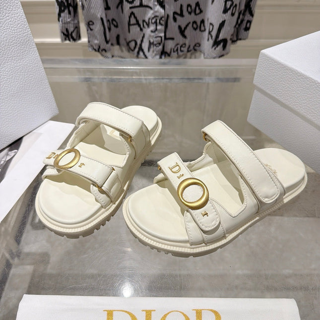 DIOR 26S SANDALS IN OFF WHITE CALFSKIN