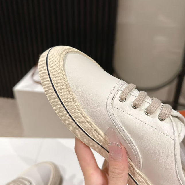 LP 26S LOW-TOP SNEAKERS IN CREAM WHITE CALFSKIN
