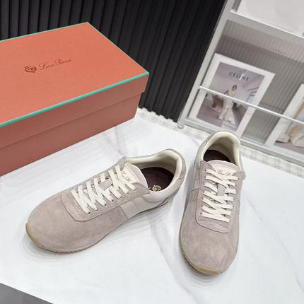 LP 26S WEEKENDER SNEAKERS IN BEIGE GREY SUEDE & TECHNICAL FABRIC