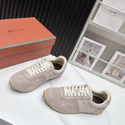 LP 26S WEEKENDER SNEAKERS IN BEIGE GREY SUEDE & TECHNICAL FABRIC