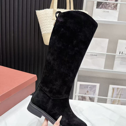 LP 26S KNEE-HIGH BOOTS IN BLACK SUEDE