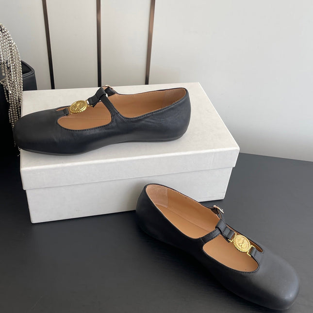 CHLOÉ 26S MARY JANE SHOES IN BLACK CALFSKIN