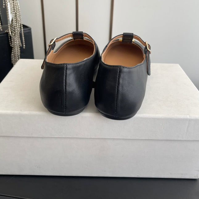 CHLOÉ 26S MARY JANE SHOES IN BLACK CALFSKIN
