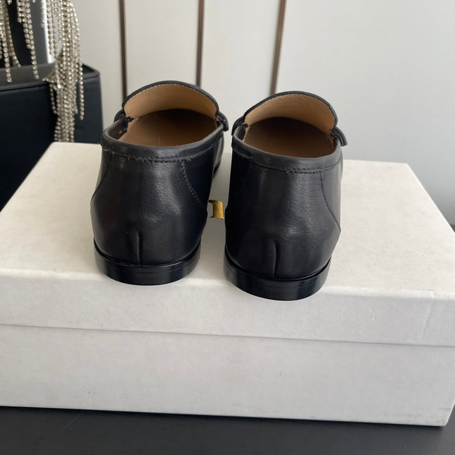 CHLOÉ 26S LOAFERS IN BLACK CALFSKIN
