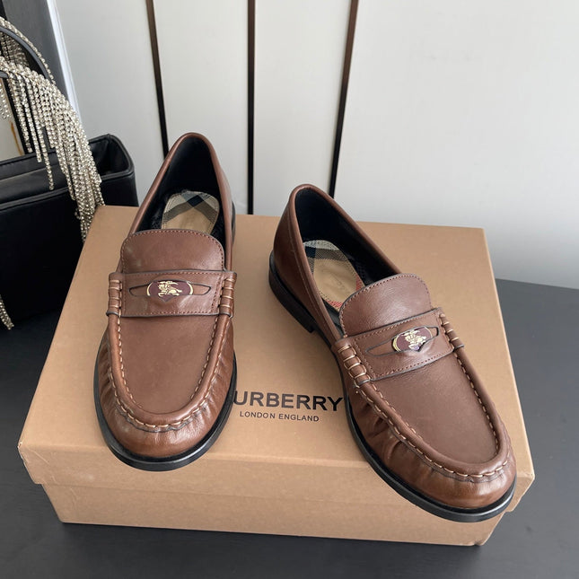 BURBERRY 26S LOAFERS IN BROWN CALFSKIN