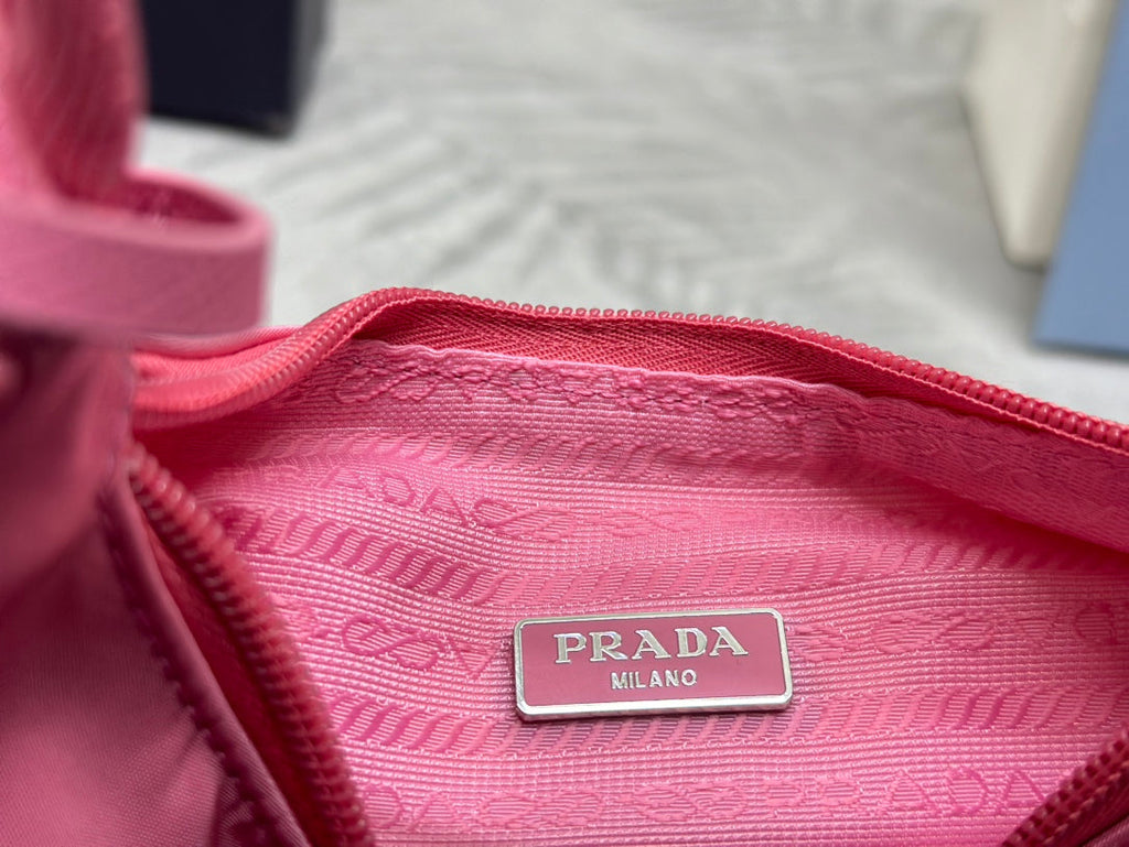 PRADA 26S SHOULDER BAG 23 IN PINK FABRIC