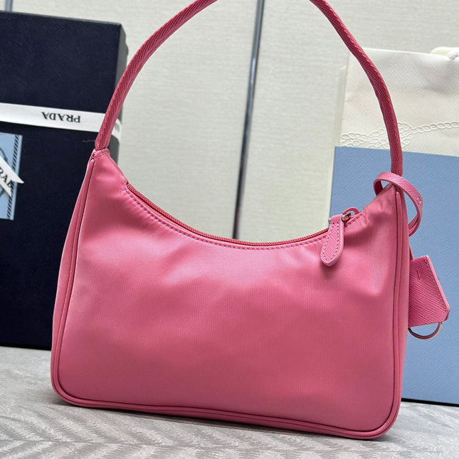 PRADA 26S SHOULDER BAG 23 IN PINK FABRIC