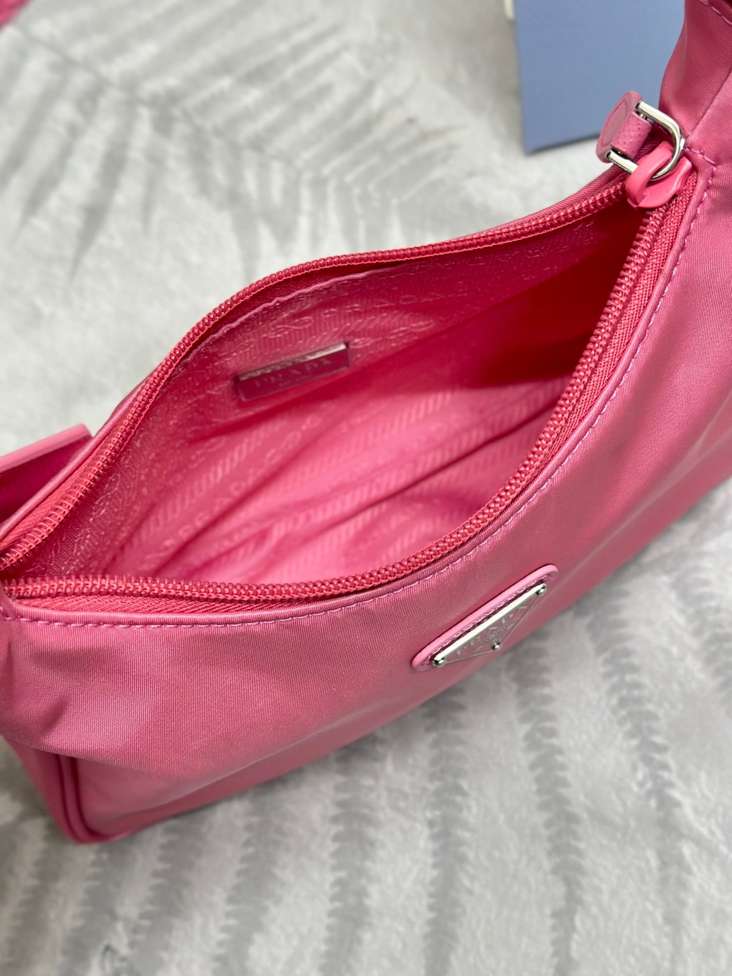 PRADA 26S SHOULDER BAG 23 IN PINK FABRIC