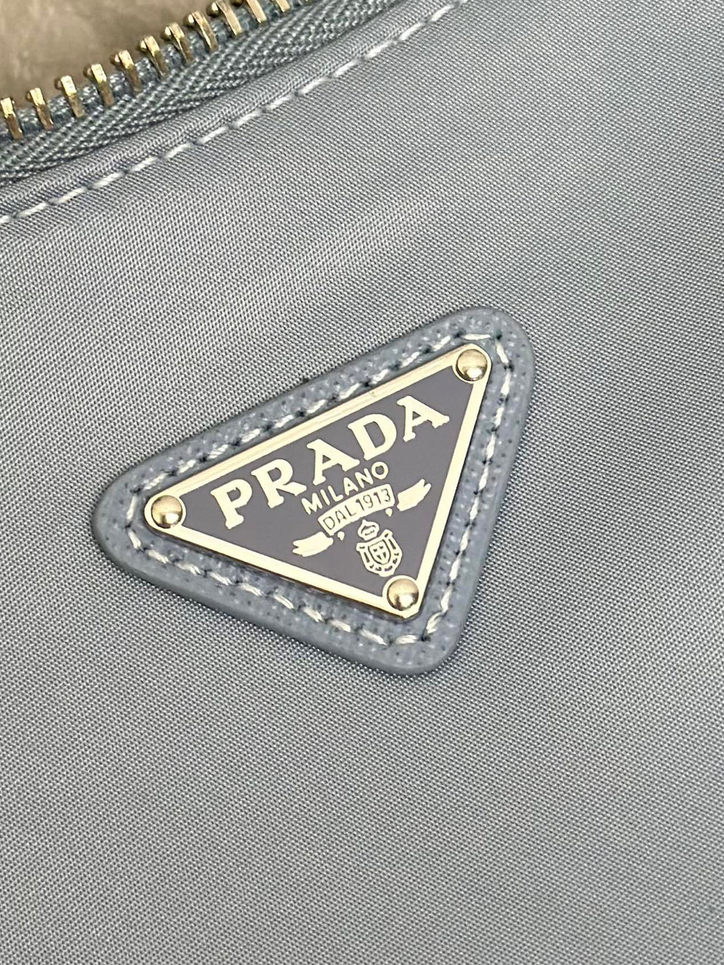 PRADA 26S SHOULDER BAG 23 IN LIGHT BLUE FABRIC