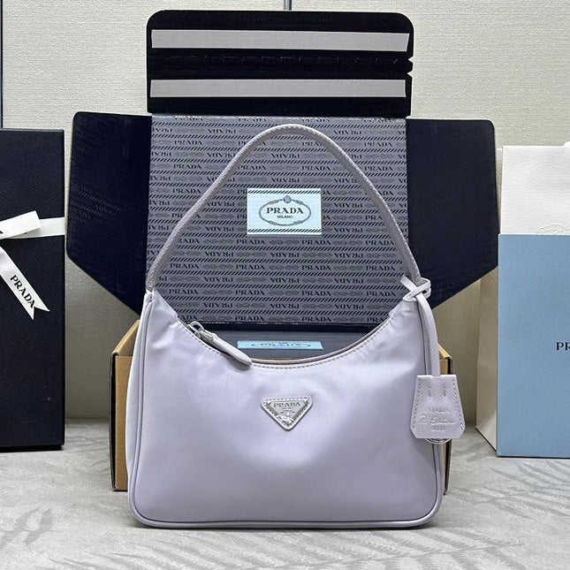 PRADA 26S SHOULDER BAG 23 IN PURPLE FABRIC