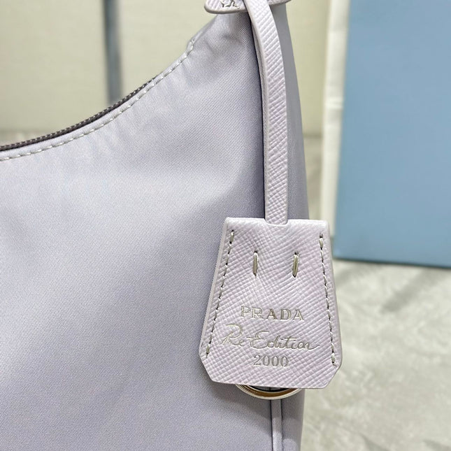 PRADA 26S SHOULDER BAG 23 IN PURPLE FABRIC