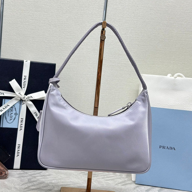 PRADA 26S SHOULDER BAG 23 IN PURPLE FABRIC