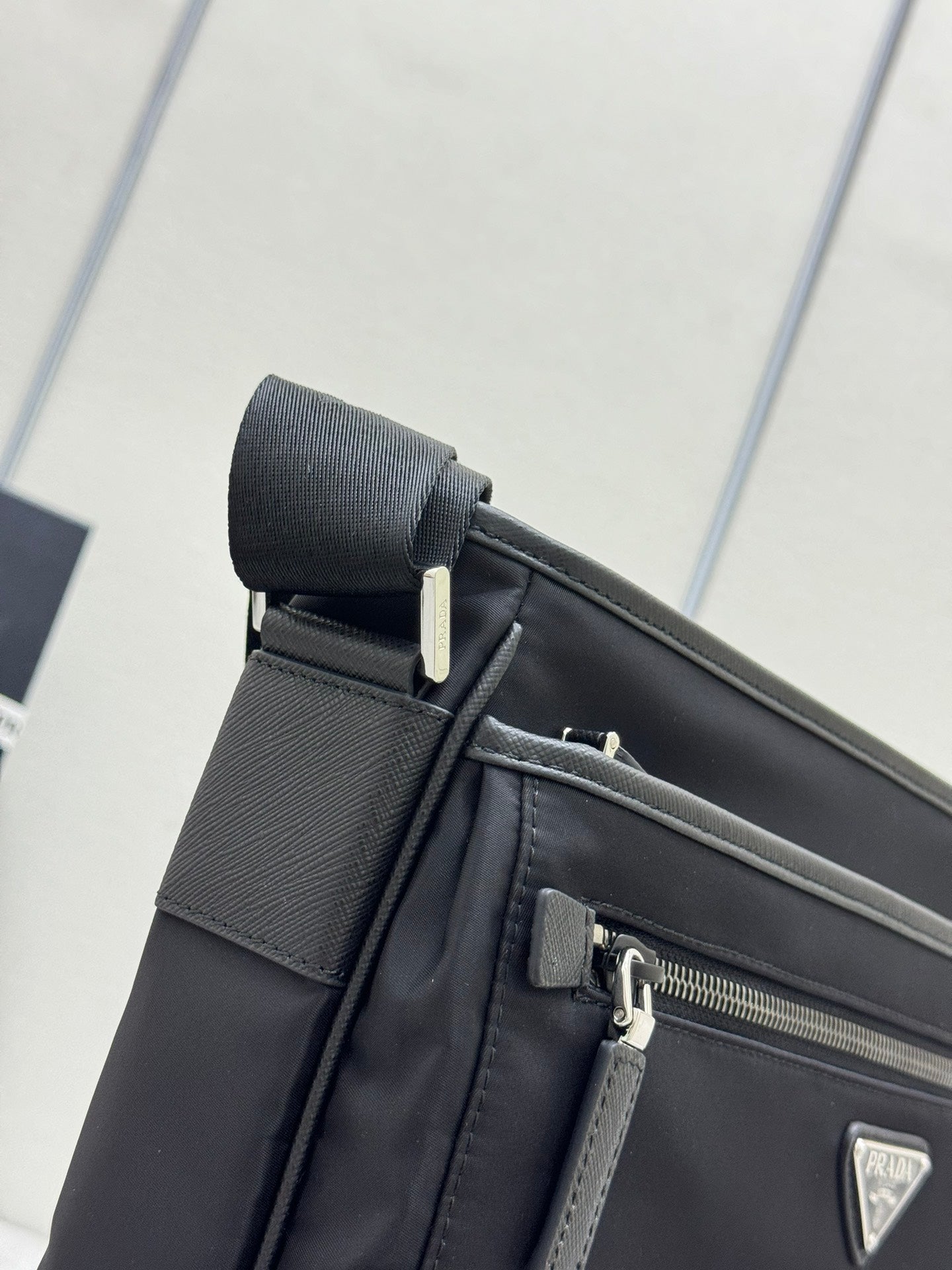 PRADA 26S HANDBAG 31 IN BLACK FABRIC