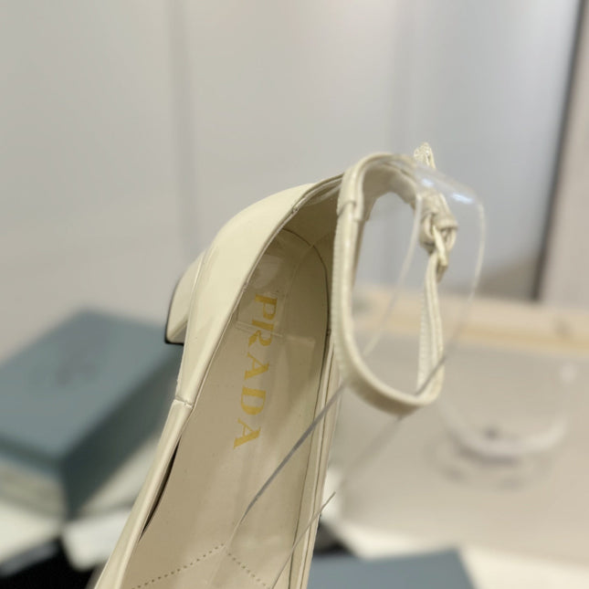 Pra Ballerina Pumps 40 White Patent Calfskin