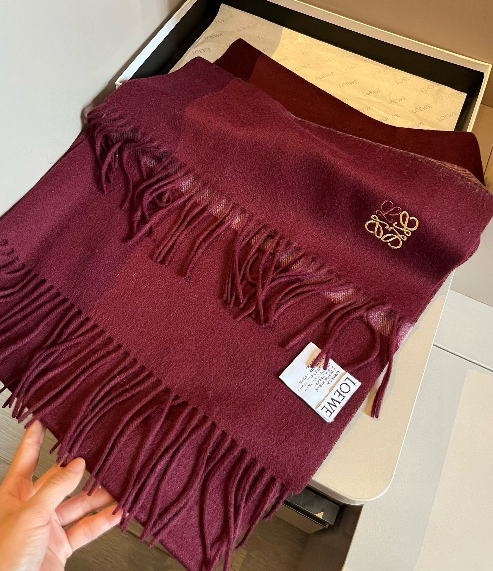 LOEWE 26S SCARF 180 IN CASHMERE 489748