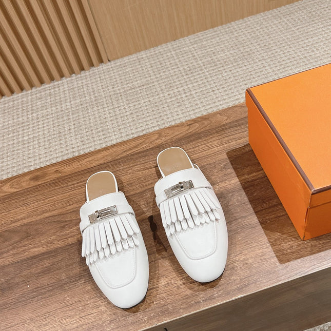 0Z Mule Fringed White