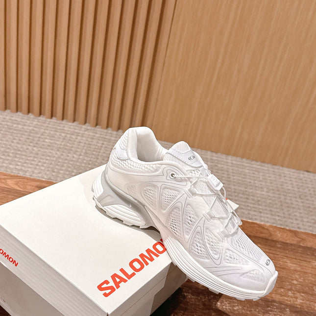 ALO 25S SALOMON XT WHISPER IN WHITE MESH FABRIC AND LAMBSKIN
