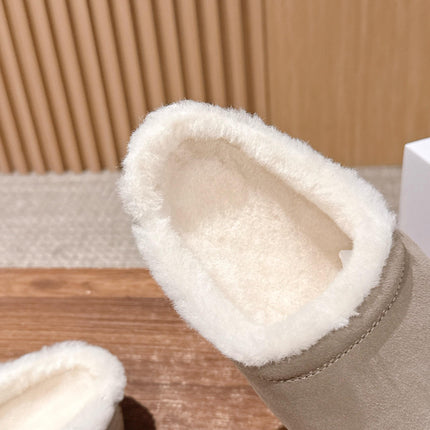 ALO 25S BIRKENSTOCK CLOGS IN LIGHT GREY SUEDE AND WHITE WOOL