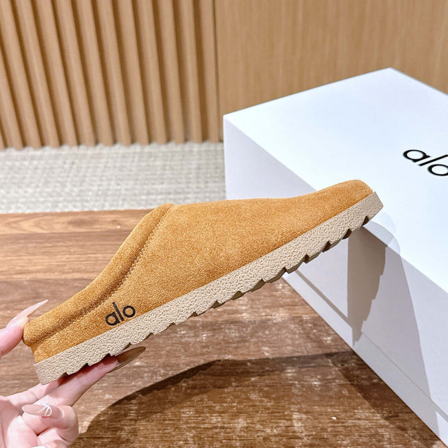 ALO 25S MULE IN LIGHT BROWN SUEDE