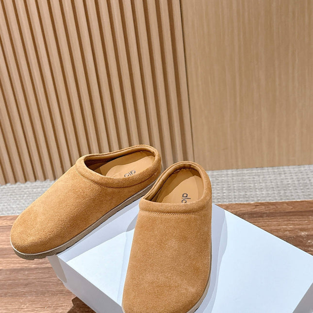 ALO 25S MULE IN LIGHT BROWN SUEDE