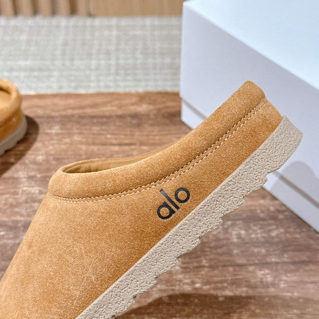 ALO 25S MULE IN LIGHT BROWN SUEDE
