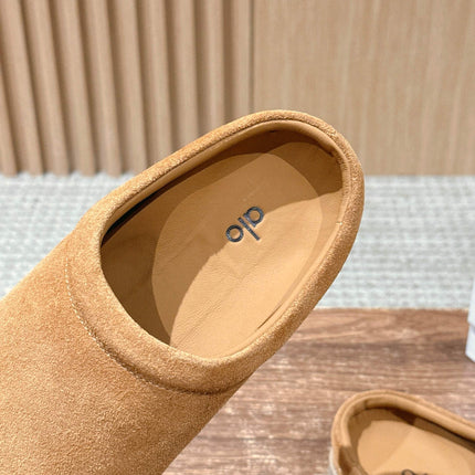 ALO 25S MULE IN LIGHT BROWN SUEDE