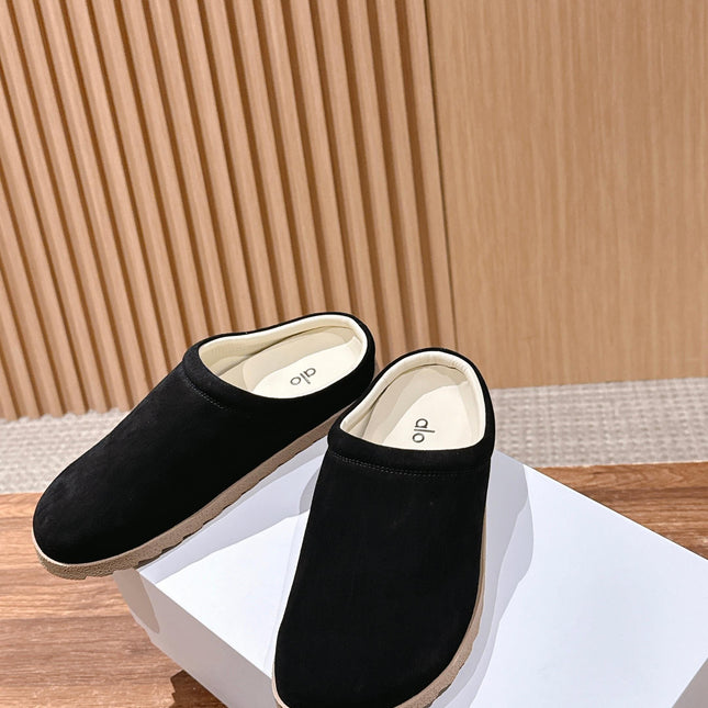 ALO 25S MULE IN BLACK SUEDE