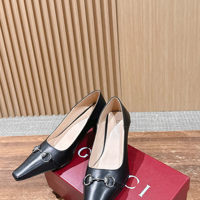 GUCCI 26S VITTORIA PUMPS 60 MM IN BLACK LAMBSKIN