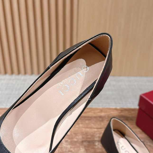 GUCCI 26S VITTORIA PUMPS 60 MM IN BLACK LAMBSKIN