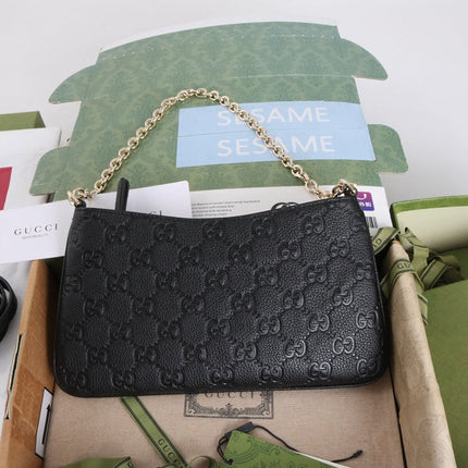 GUCCI 26S MINI BAG 29 IN BLACK CALFSKIN