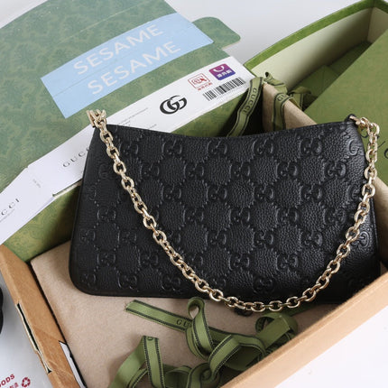 GUCCI 26S MINI BAG 29 IN BLACK CALFSKIN