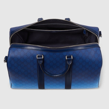 GUCCI 26S DUFFLE BAG 30 IN BLUE GRADIENT CANVAS