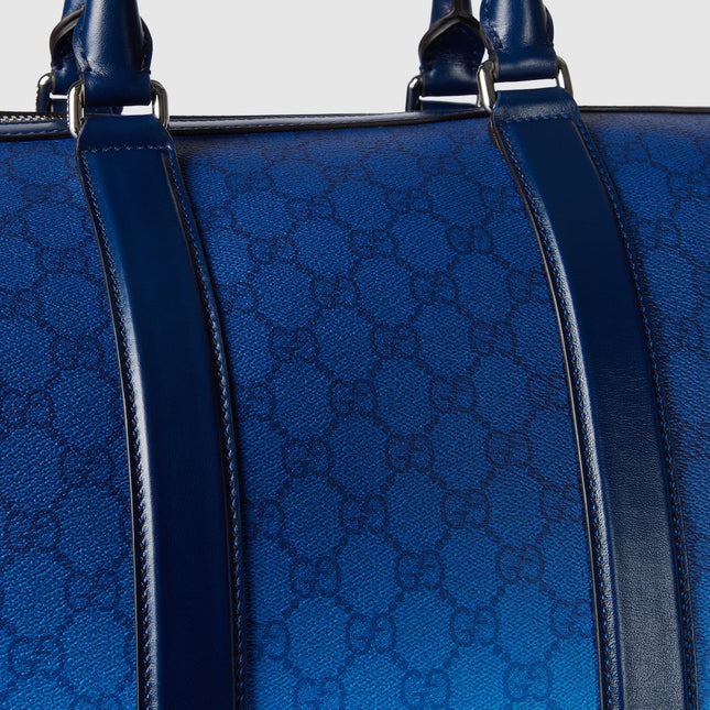 GUCCI 26S DUFFLE BAG 30 IN BLUE GRADIENT CANVAS