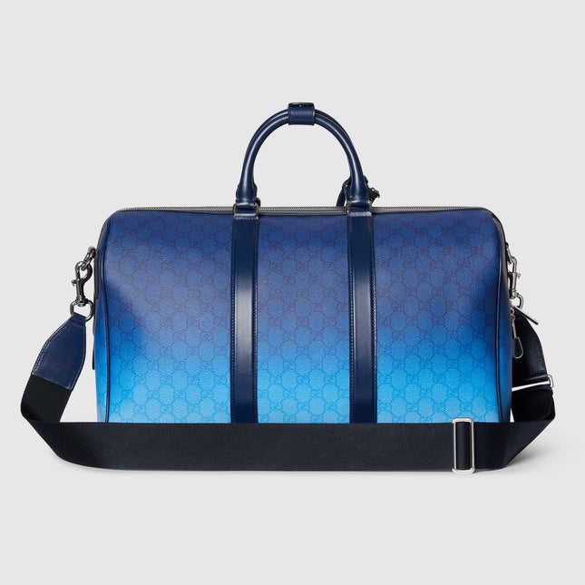 GUCCI 26S DUFFLE BAG 30 IN BLUE GRADIENT CANVAS