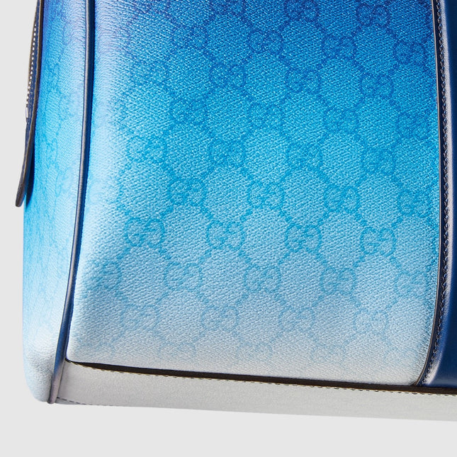 GUCCI 26S DUFFLE BAG 30 IN BLUE GRADIENT CANVAS
