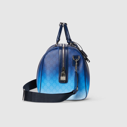 GUCCI 26S DUFFLE BAG 30 IN BLUE GRADIENT CANVAS