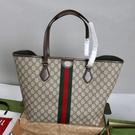 GUCCI 26S TOTE BAG 31 IN BEIGE CANVAS