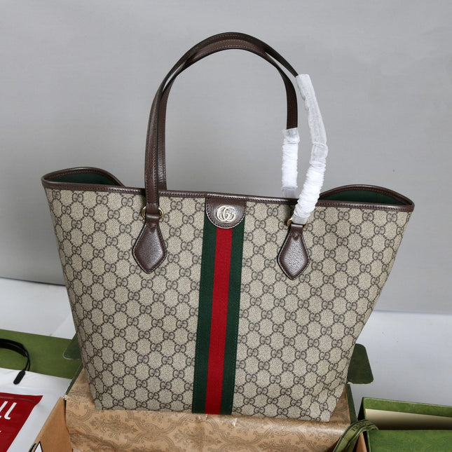GUCCI 26S TOTE BAG 31 IN BEIGE CANVAS