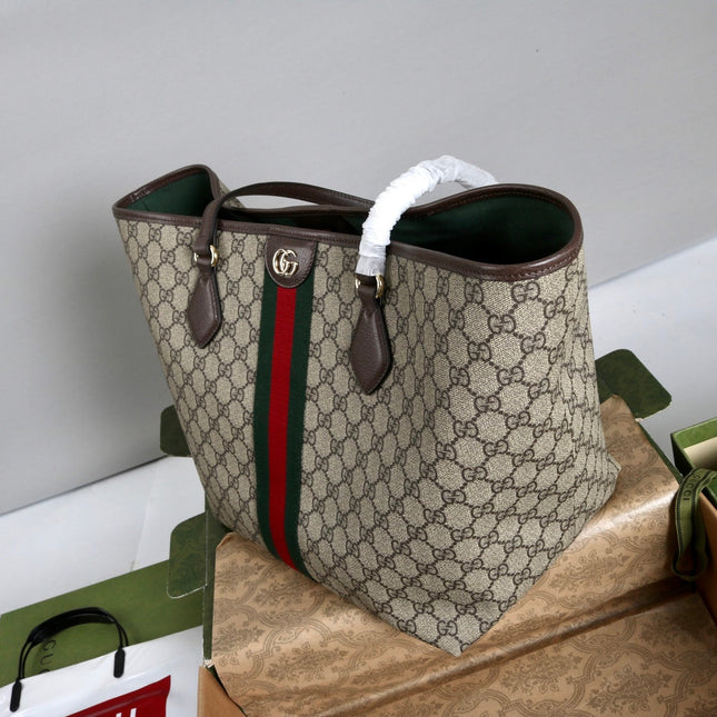 GUCCI 26S TOTE BAG 31 IN BEIGE CANVAS